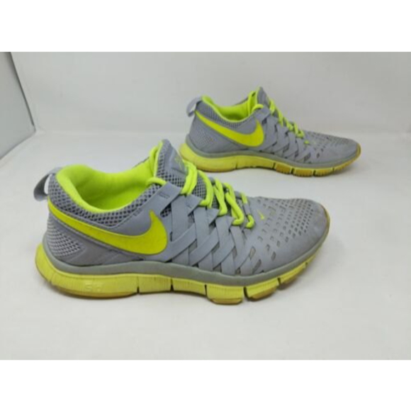 Nike‎ Free Trainer Sneakers Wolf Grey Volt Green 579809-012 US Men’s Size 7 - Picture 1 of 12